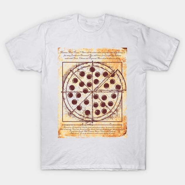 Cool Tees Da Vinci Pizza Perfect Division T-Shirt by COOLTEESCLUB